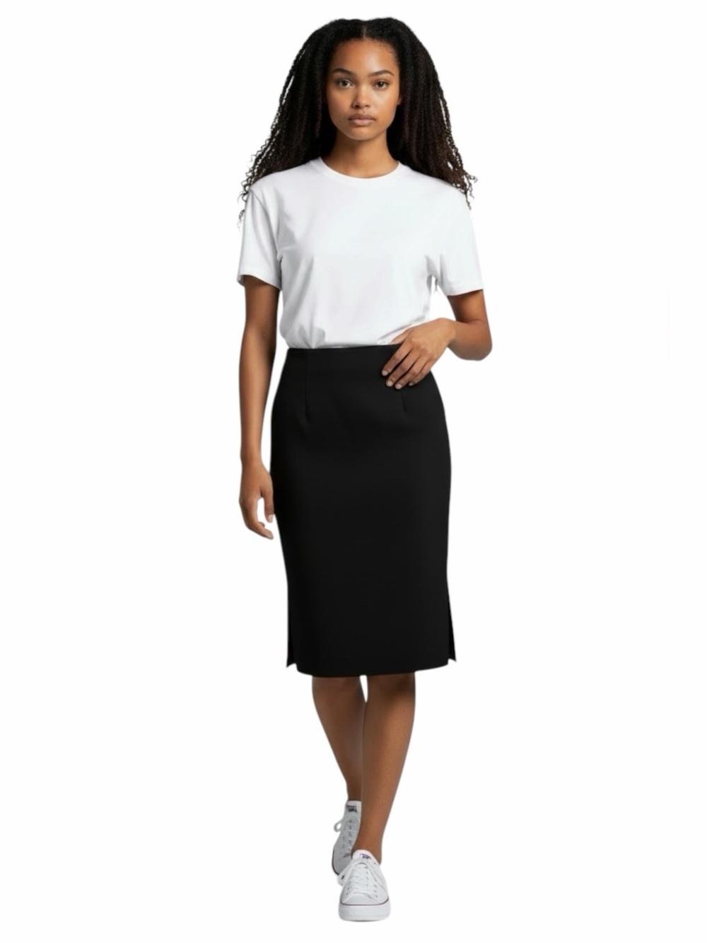 NWT🌺J. Crew•Classic Black Midi Pencil Skirt